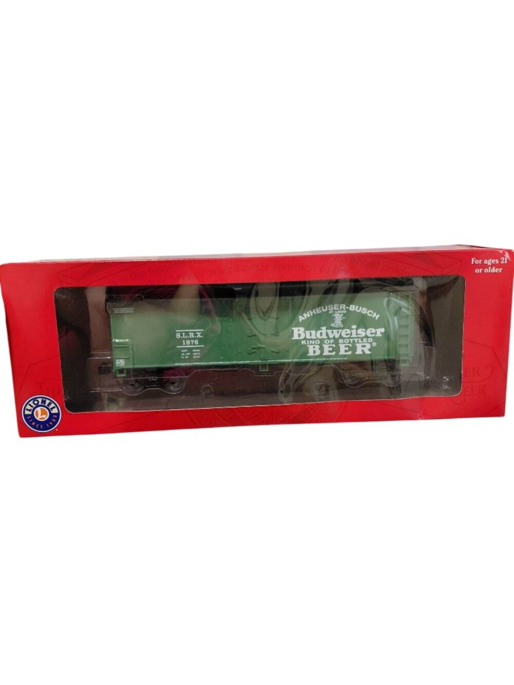Budweiser Beer Woodside Reefer #1876 Limited Edition Train Car Lionel NOB